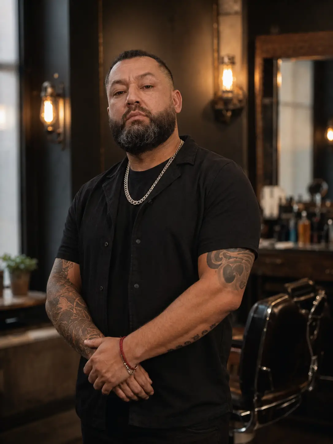 Alvaro Pozo, estilista fundador de Scissor Hand, en su local de Quilpué